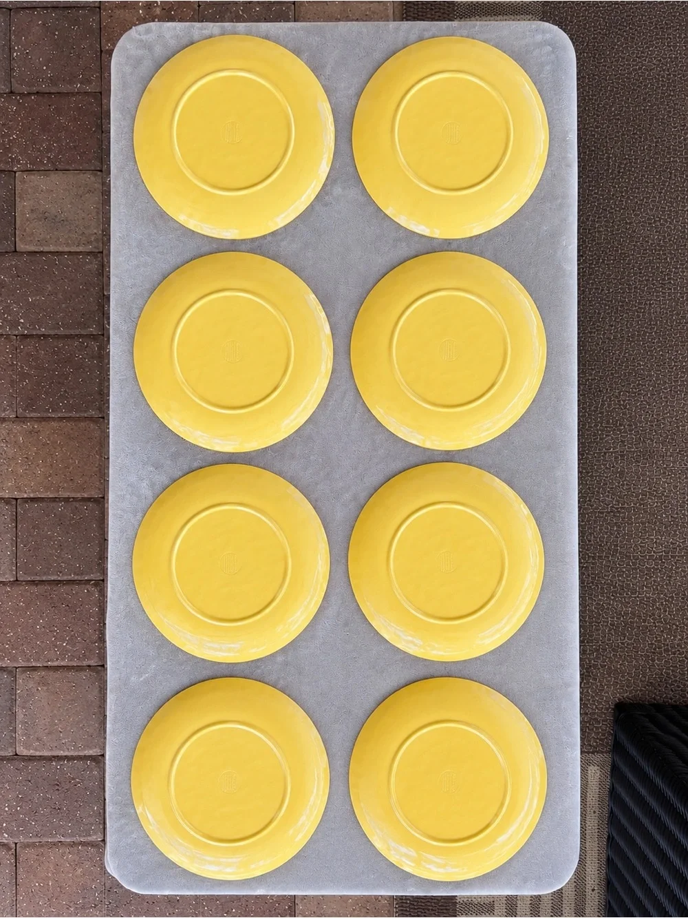 Vintage Glass Floral Dinner Plates — Set of 8